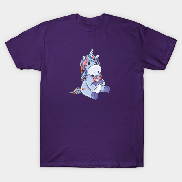 Unicorn with Sprinkles Donut T-Shirt by SLAG_Creative